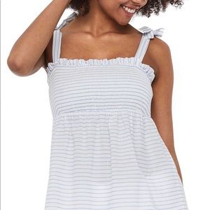 Vero Moda (Nordstrom) - Smocked Tank Top with Tie Shoulders. Size Small